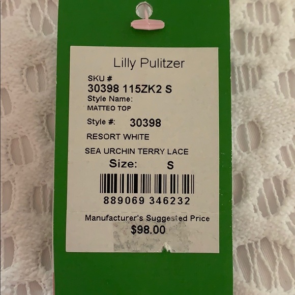 Lilly Pulitzer Matteo Top Lace Small S NEW NWT - Picture 5 of 5